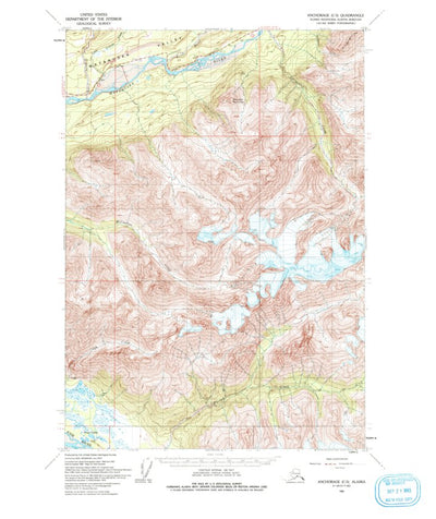 United States Geological Survey Anchorage C-5, AK (1960, 63360-Scale) digital map