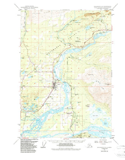 United States Geological Survey Anchorage C-6, AK (1951, 63360-Scale) digital map