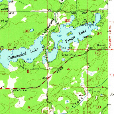 United States Geological Survey Anchorage C-7, AK (1950, 63360-Scale) digital map