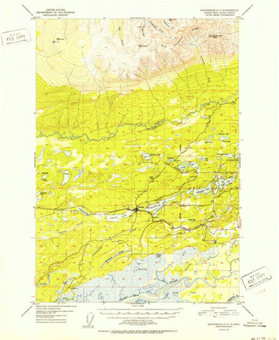 United States Geological Survey Anchorage C-7, AK (1952, 63360-Scale) digital map