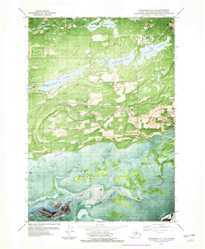 United States Geological Survey Anchorage C-7 SE, AK (1979, 25000-Scale) digital map