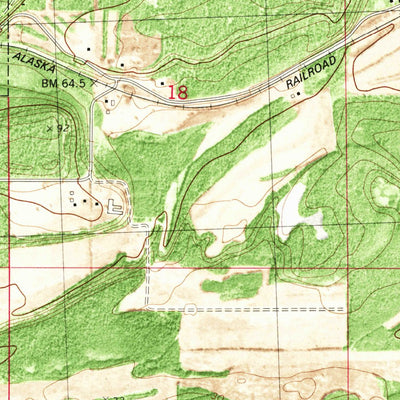 United States Geological Survey Anchorage C-7 SE, AK (1979, 25000-Scale) digital map