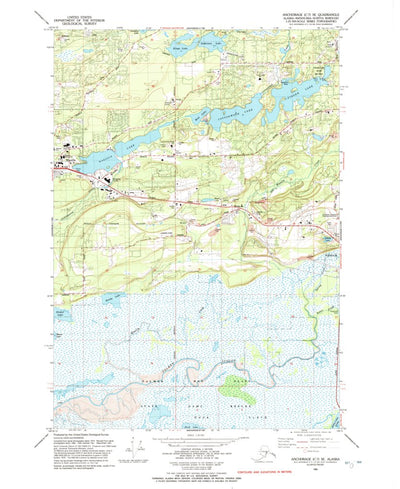 United States Geological Survey Anchorage C-7 SE, AK (1992, 25000-Scale) digital map