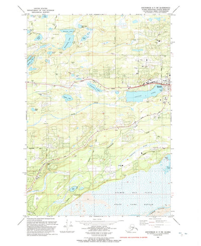 United States Geological Survey Anchorage C-7 SW, AK (1992, 25000-Scale) digital map
