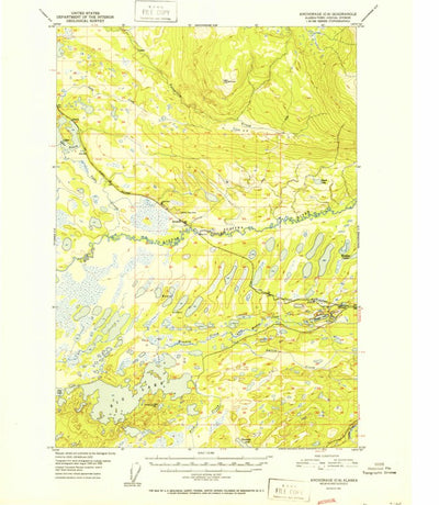 United States Geological Survey Anchorage C-8, AK (1952, 63360-Scale) digital map