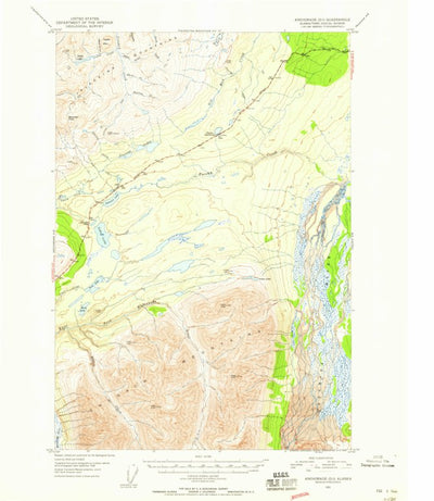 United States Geological Survey Anchorage D-1, AK (1951, 63360-Scale) digital map