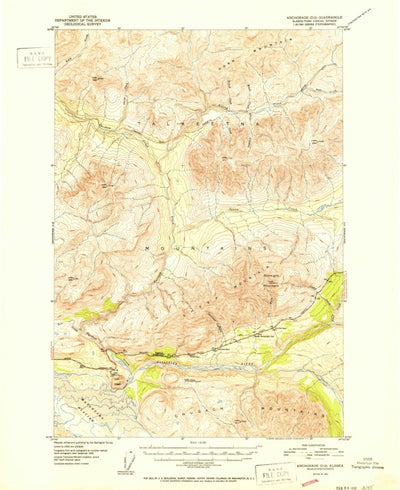 United States Geological Survey Anchorage D-2, AK (1952, 63360-Scale) digital map
