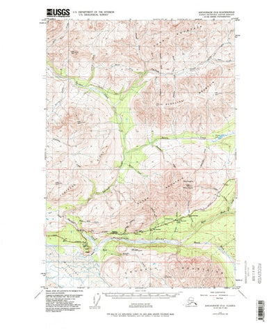 United States Geological Survey Anchorage D-2, AK (1976, 63360-Scale) digital map