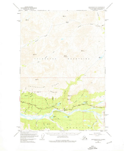 United States Geological Survey Anchorage D-3, AK (1948, 63360-Scale) digital map