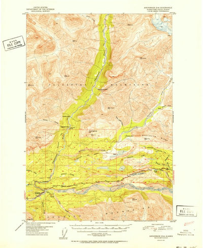 United States Geological Survey Anchorage D-4, AK (1952, 63360-Scale) digital map