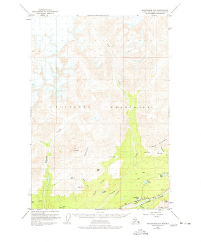 United States Geological Survey Anchorage D-5, AK (1949, 63360-Scale) digital map