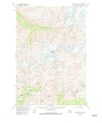United States Geological Survey Anchorage D-6, AK (1950, 63360-Scale) digital map