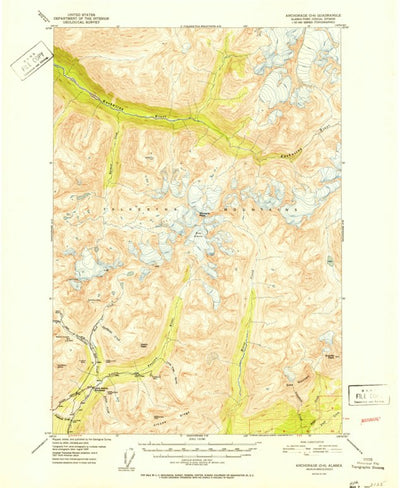 United States Geological Survey Anchorage D-6, AK (1952, 63360-Scale) digital map