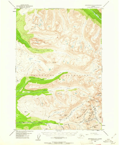 United States Geological Survey Anchorage D-7, AK (1949, 63360-Scale) digital map