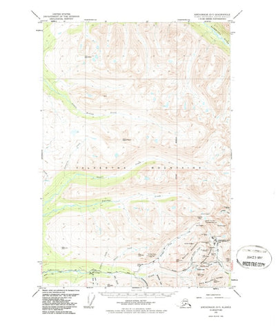 United States Geological Survey Anchorage D-7, AK (1951, 63360-Scale) digital map