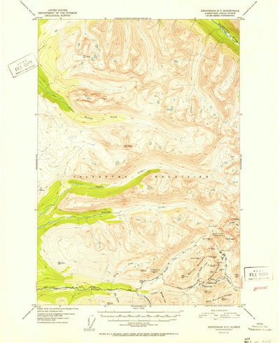 United States Geological Survey Anchorage D-7, AK (1952, 63360-Scale) digital map