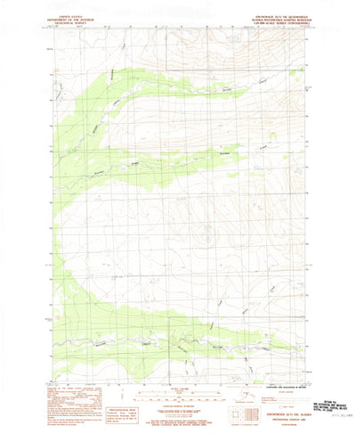United States Geological Survey Anchorage D-7 SW, AK (1983, 25000-Scale) digital map