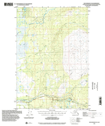 United States Geological Survey Anchorage D-8, AK (1994, 63360-Scale) digital map