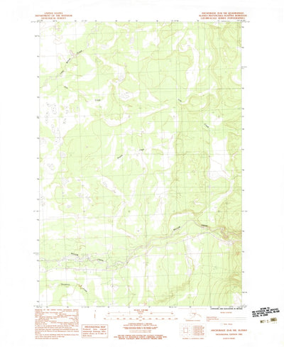 United States Geological Survey Anchorage D-8 SW, AK (1983, 25000-Scale) digital map