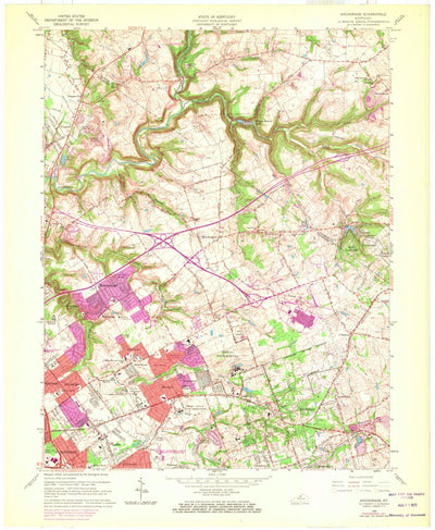 United States Geological Survey Anchorage, KY (1965, 24000-Scale) digital map