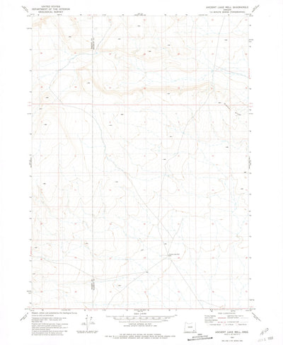 United States Geological Survey Ancient Lake Well, OR (1981, 24000-Scale) digital map