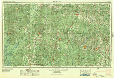 United States Geological Survey Andalusia, AL (1957, 250000-Scale) digital map