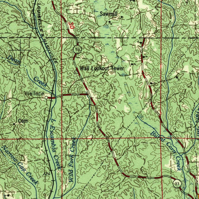 United States Geological Survey Andalusia, AL (1957, 250000-Scale) digital map