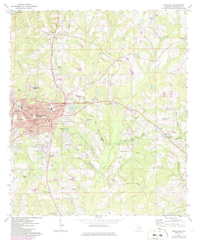 United States Geological Survey Andalusia, AL (1971, 24000-Scale) digital map