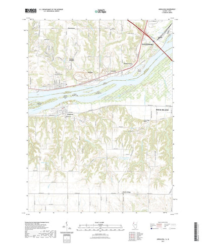 United States Geological Survey Andalusia, IL (2021, 24000-Scale) digital map
