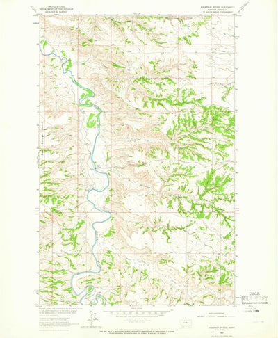United States Geological Survey Anderson Bridge, MT (1964, 24000-Scale) digital map