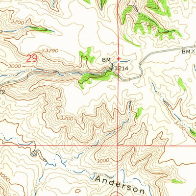 United States Geological Survey Anderson Bridge, MT (1964, 24000-Scale) digital map