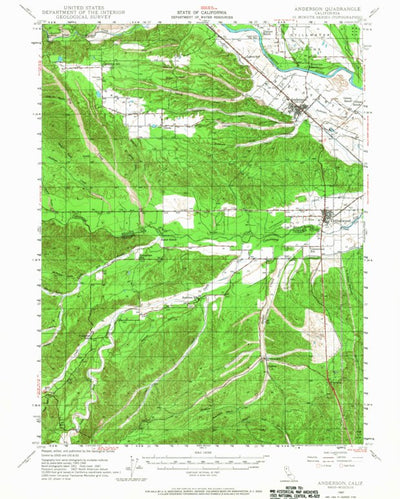 United States Geological Survey Anderson, CA (1947, 62500-Scale) digital map