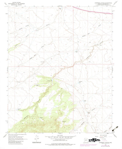 United States Geological Survey Anderson Canyon, AZ (1968, 24000-Scale) digital map