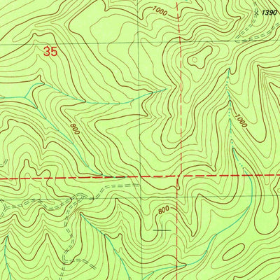 United States Geological Survey Anderson Creek, WA (1982, 24000-Scale) digital map