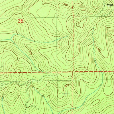 United States Geological Survey Anderson Creek, WA (1982, 24000-Scale) digital map