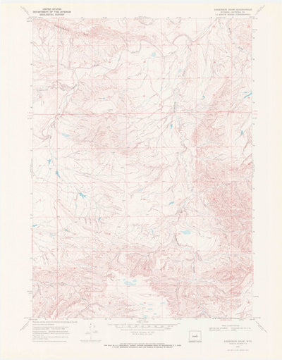 United States Geological Survey Anderson Draw, WY (1968, 24000-Scale) digital map
