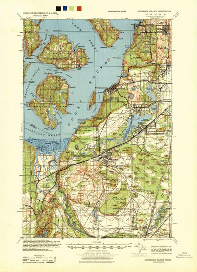 United States Geological Survey Anderson Island, WA (1940, 62500-Scale) digital map