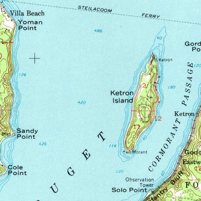 United States Geological Survey Anderson Island, WA (1959, 62500-Scale) digital map