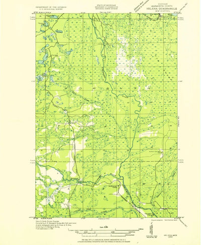United States Geological Survey Anderson Lake, MI (1951, 31680-Scale) digital map