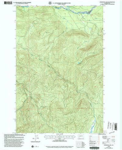 United States Geological Survey Anderson Lake, WA (1998, 24000-Scale) digital map