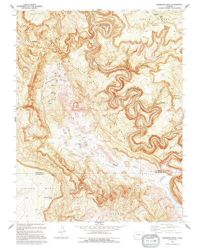 United States Geological Survey Anderson Mesa, CO (1994, 24000-Scale) digital map