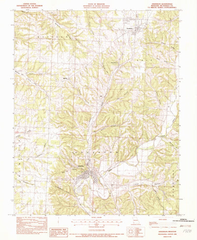 United States Geological Survey Anderson, MO (1982, 24000-Scale) digital map