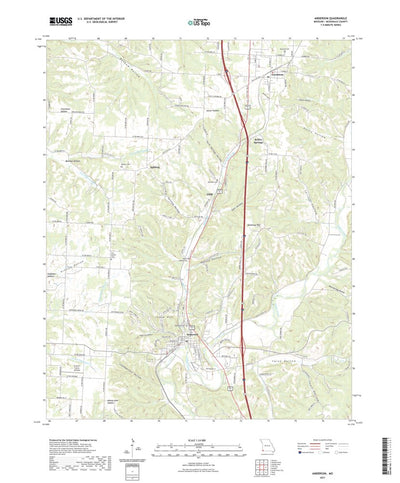 United States Geological Survey Anderson, MO (2021, 24000-Scale) digital map