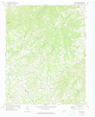 United States Geological Survey Anderson, NC (1972, 24000-Scale) digital map