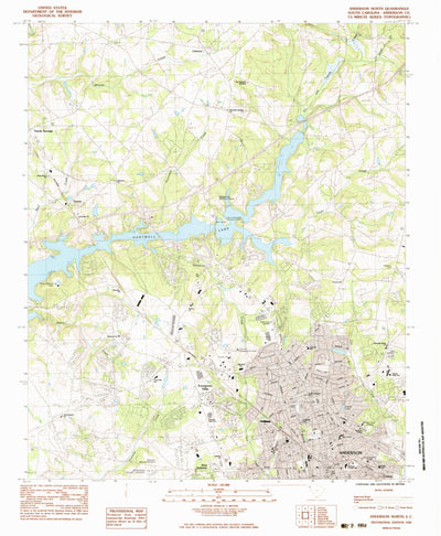 United States Geological Survey Anderson North, SC (1983, 24000-Scale) digital map