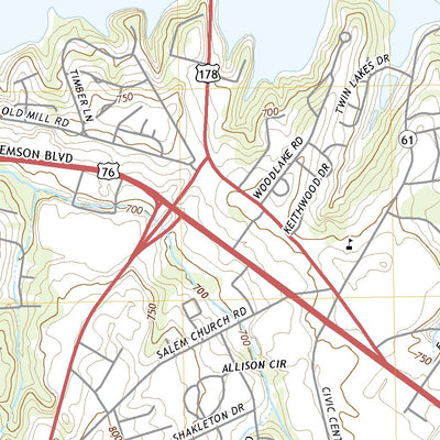 United States Geological Survey Anderson North, SC (2020, 24000-Scale) digital map