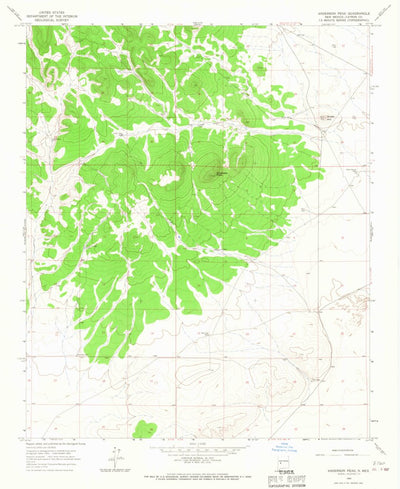 United States Geological Survey Anderson Peak, NM (1963, 24000-Scale) digital map