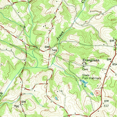 United States Geological Survey Anderson, SC (1957, 62500-Scale) digital map