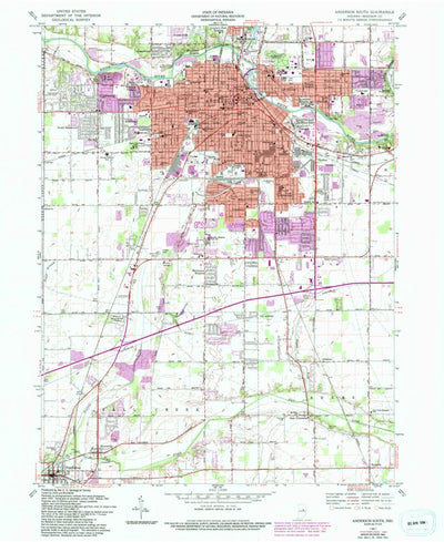 United States Geological Survey Anderson South, IN (1961, 24000-Scale) digital map