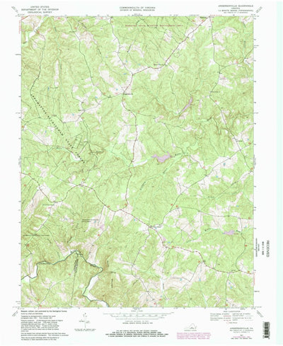United States Geological Survey Andersonville, VA (1967, 24000-Scale) digital map